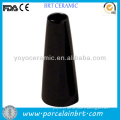 Ceramic Black Glaze Flower Vase In Tower Shape